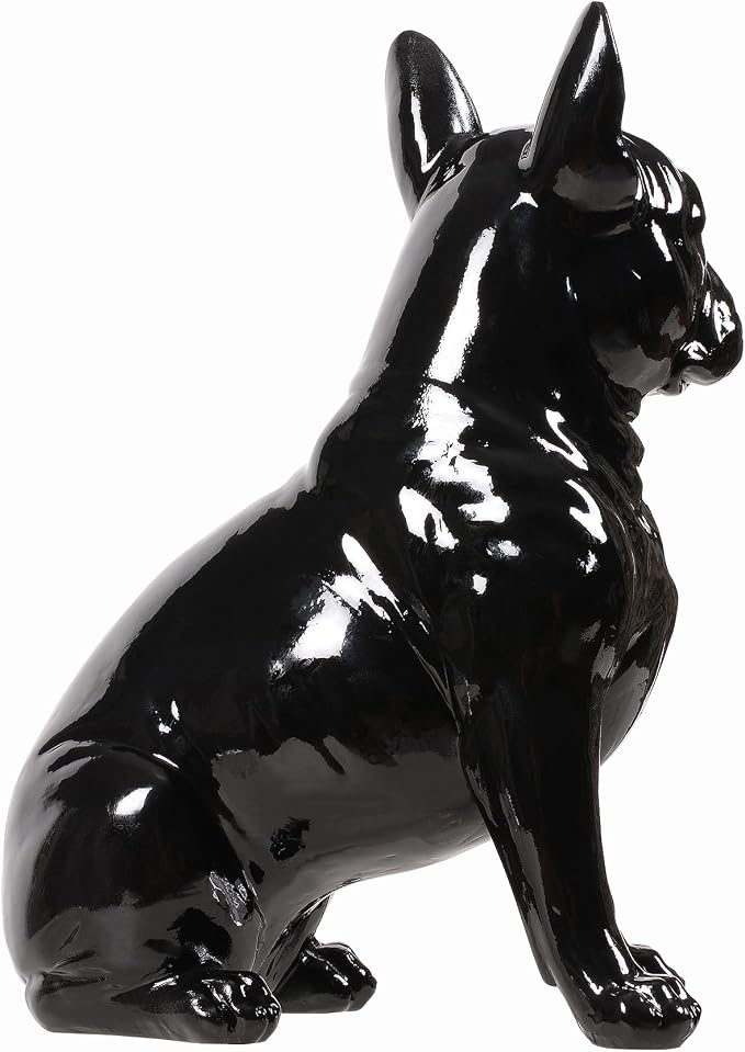 Hi-Line Gift Ltd. 10" H French Bulldog Statue in Black Home Decor Indoor Use Only