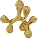 CosmoLiving by Cosmopolitan Aluminum Metal Abstract Decorative Sculpture Home Decor Statue, Accent Figurine 11" x 11" x 12", Gold