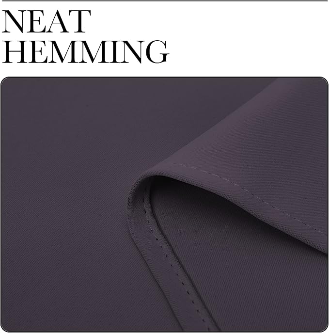 NICETOWN Blackout Window Curtains 70" L, 2 Panels, 34 inch, Greyish Purple, Grommet Top Room Darkening Thermal Insulated Vertical Window Drapes Modern for Flat/Apartment