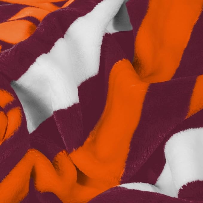 Logo Brands NCAA Raschel Throw Blanket – 50 x 60 Soft Fleece Blanket, Officially Licensed Collegiate Design, Cozy Throw for Tailgating, Game Day, & Home Décor