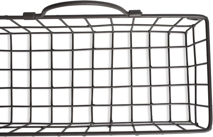 DII Farmhouse Vintage Décor, Wire Wall Basket, Assorted, Gray, 2 Piece