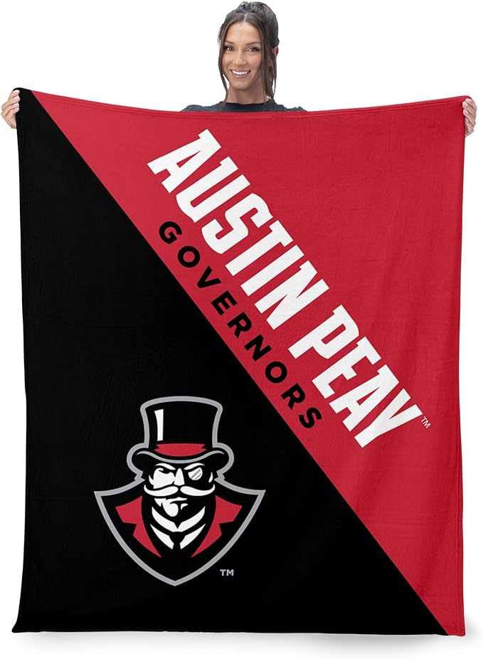 Northwest NCAA Silk Touch Throw Blanket, Ultra Soft Plush Polyester, Lightweight Warm Decorative Fan Gift, 46 x 60 in