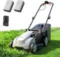 Litheli Electric Lawn Mower Cordless 16", Grass Cutter Machine for 3200 Sq. Ft, 2 in 1 Bagging/Mulching, Brushless Motor, 6 Cutting Heights, Includes 2 * 5.0 Ah Battery and Charger
