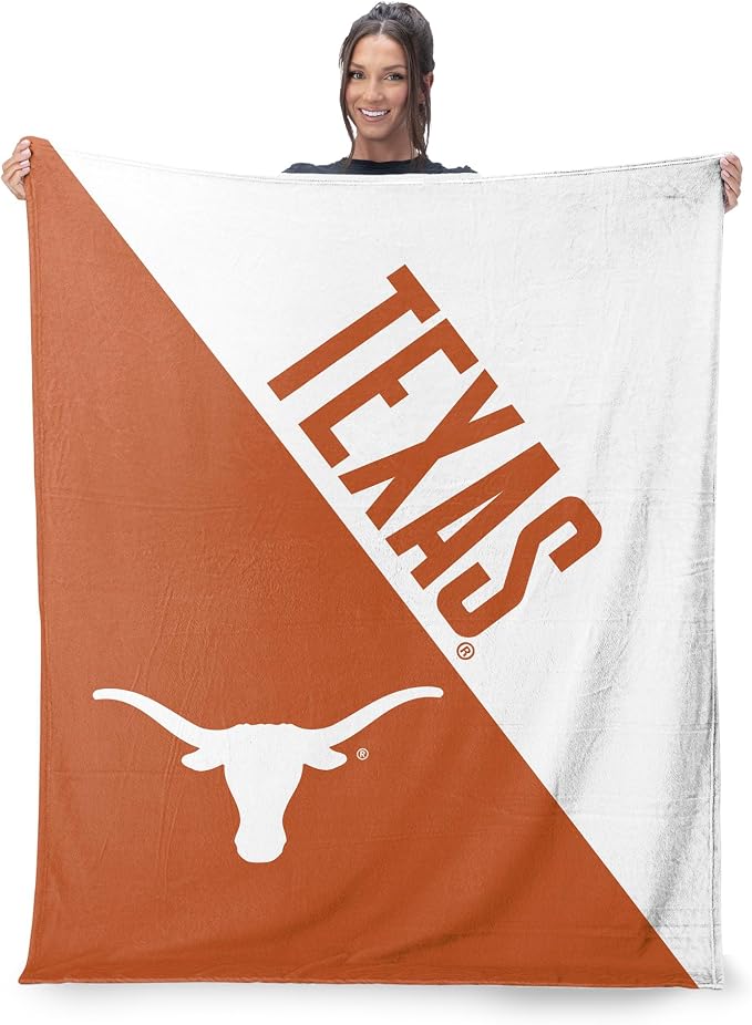 Northwest NCAA Silk Touch Throw Blanket, Ultra Soft Plush Polyester, Lightweight Warm Decorative Fan Gift, 46 x 60 in
