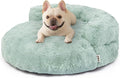 EHEYCIGA Dog Bed Medium Size Dog, Fluffy Small Dog Couch with Removable Washable Cover, Bolster Pet Sofa, Waterproof and Non-Slip, 30" x 30"x 8.5", Green