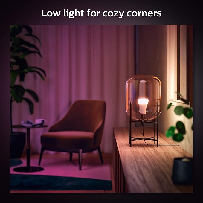 Philips Hue Smart 60W A19 LED Bulb - White and Color Ambiance Color-Changing Light - 2 Pack - 800LM - E26 - Indoor - Control with Hue App - Compatible with Alexa, Google Assistant and Apple Homekit