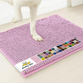 Muddy Mat® | Super Water Absorbent Door Mat Indoor, Microfiber Quick Dry Chenille Entryway Rug, Slip Resistant Front Door Mat, Indoor Mats for Entryway, Machine Washable Pet Rug, Pink 28" x 48"
