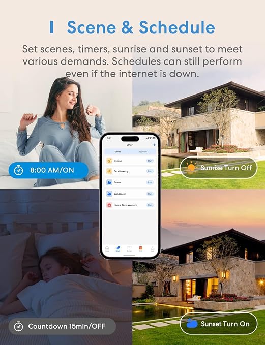 meross Smart Light Switch 2 Pack, Neutral Wire Required, Single Pole 2.4Ghz | Wi-Fi Light Switch Supports Apple HomeKit, Siri, Alexa, Google Assistant & SmartThings, Voice and Remote Control Schedule