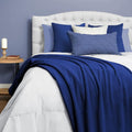 NORTHWEST Ashford Home Cozy Warmwell Blanket Blue Depths Twin Size 60 x 80 inches