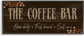 Rustic Coffee Bar Sign Plaid, 13 x 30 Inch Framed Giclée Print | Stupell Industries · By Kim Allen · Ready to hang · Great for kitchen or dining room · Made in USA