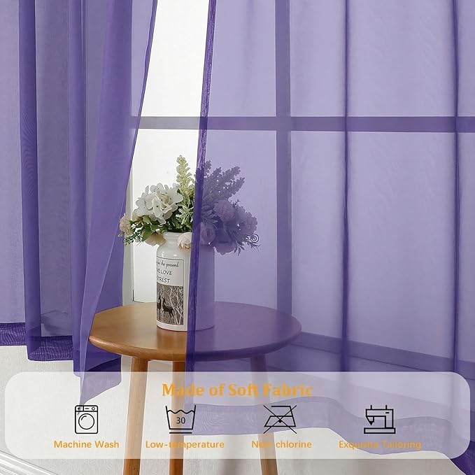 Gwine Sheer Curtains 96 Inches Long - Image 8