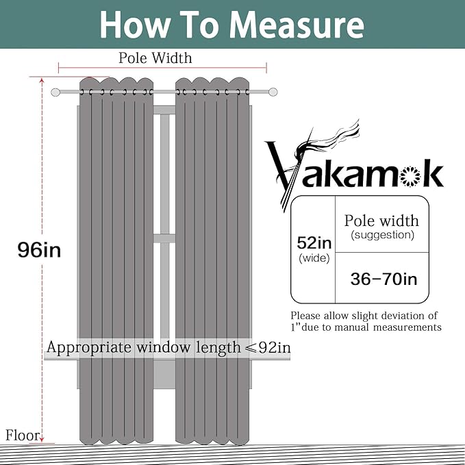 Yakamok 96 inch Long Solid Blackout Curtains with Grommet, Room Darkening Thermal Insulated Window Drapes for Bedroom (52x96 Inch, Coral Orange, 2 Panels)