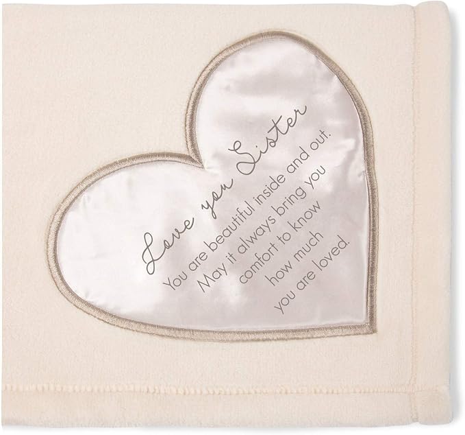 Pavilion Gift Company 19504 Comfort Blanket - Love You Sister Thick Warm 320 GSM Royal Plush Throw Blanket