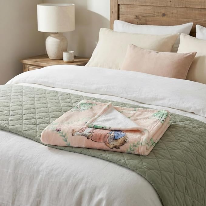 Peter Rabbit & Friends Book Spring Kids Bedding Super Soft Cozy Throw, 46 in x 60 in, (Officially Licensed Product) by Franco
