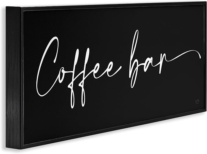 'Coffee Bar Classy Script'| Framed Giclee Art | Stupell Industries | Black, 30 x 13 Inches, Easy to Hang and Sturdy, Made in USA, by Lux + Me Designs