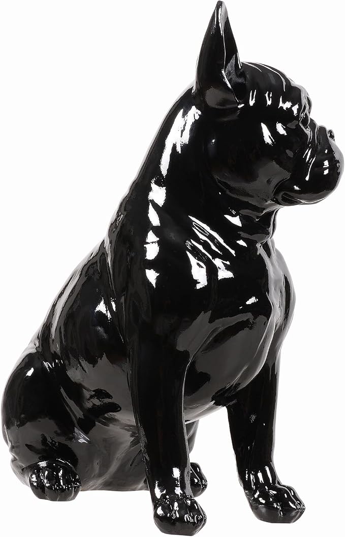 Hi-Line Gift Ltd. 10" H French Bulldog Statue in Black Home Decor Indoor Use Only