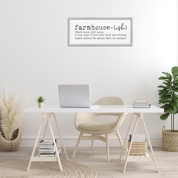 Playful Farmhouse Definition Sign Birch, 13 x 30 Inch Framed Giclée Print | Stupell Industries · Ready to hang once unboxed · Great for casual decor · Made in USA