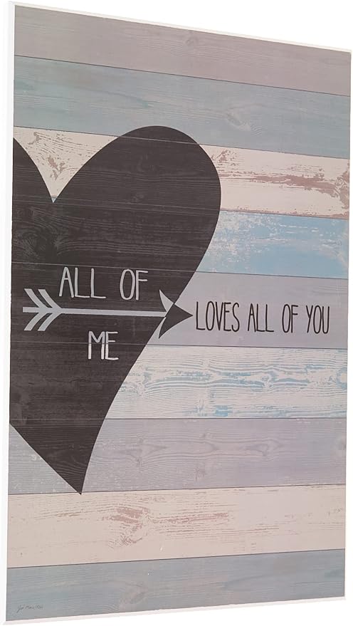 Distressed Heart Love Phrase, 13 x 19 Inch Mounted Print on Wall Plaque | Stupell Industries · By Jo Moulton · Ready to hang · Great gift for romantic decor · Made in USA