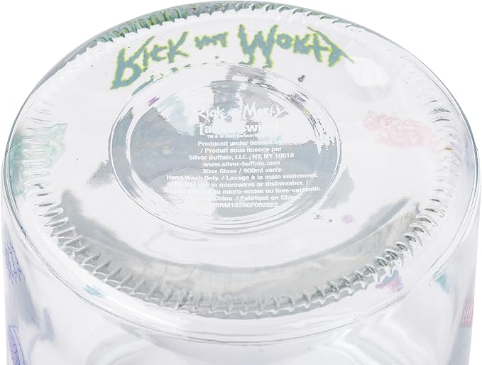 Silver Buffalo Rick and Morty Falling Ship, Glass Jar with Lid | Out of, Cookie Snack Candy, Small Size