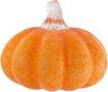 Boston International Handblown Art Glass Pumpkin Thanksgiving Halloween Decorations for Home, Small, Orange