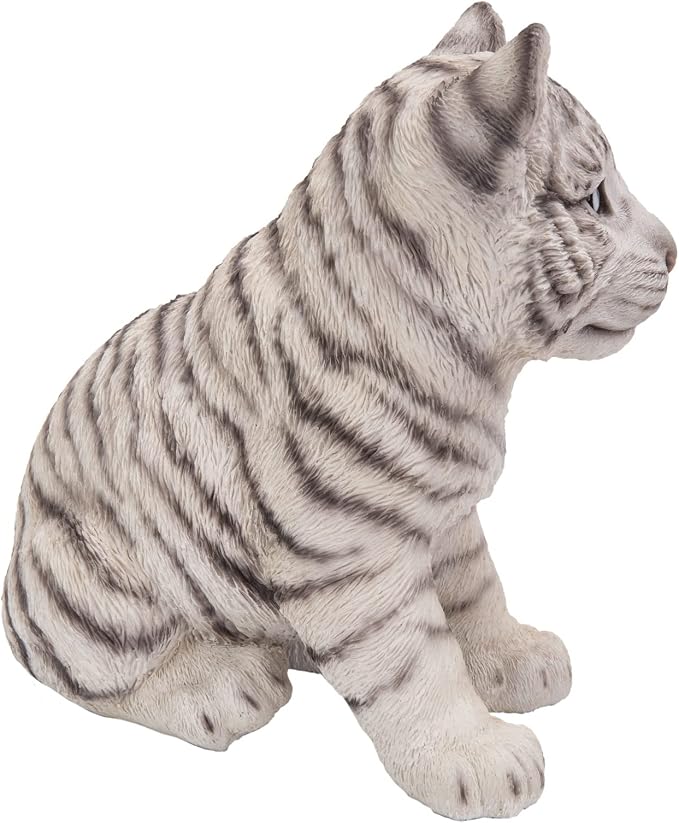 Tocca Hi-Line Gift Sitting White Tiger CUB Statue