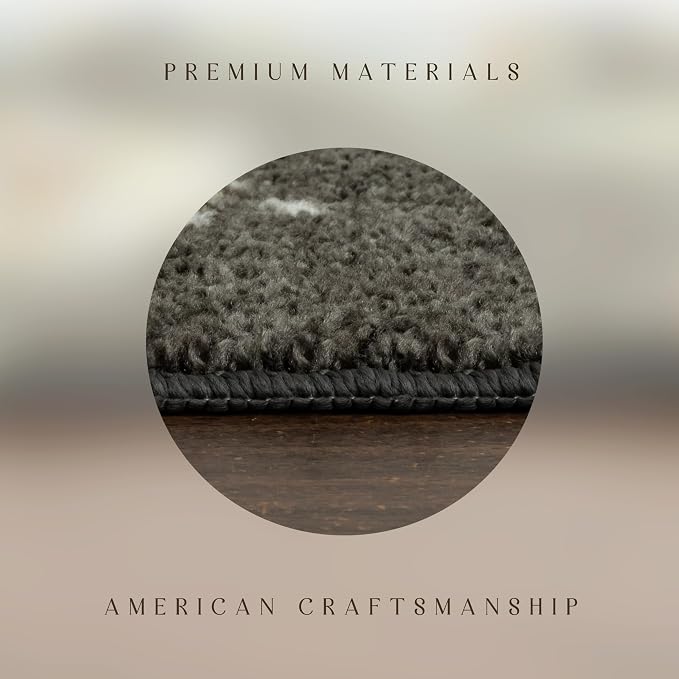 Maples Rugs Reggie Floral Kitchen Rug - Made in USA - Washable, Non Slip Indoor Carpet for Entryway, Foyer, Kitchen, and Bathroom, 1'8 x 2'10, Dark Grey