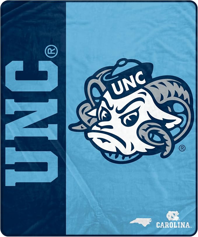 Proformance Home NCAA North Carolina Tar Heels Endzone Ultra Soft Tailgate Throw