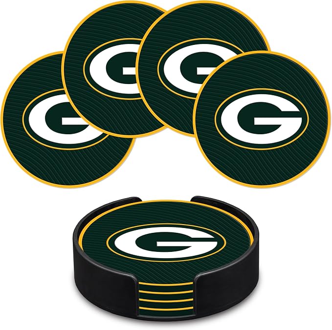 Rico Industries NFL Football Classic Favorites: PVC Coaster Set (4-Pack)