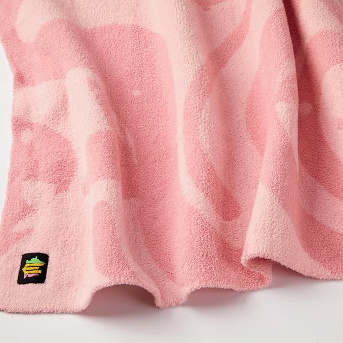 Wicked Glinda Paul Tazewell Pink Bedding Soft Cozy Feather Knit Intarsia Throw Blanket, 50 in x 60 in, (Officially Licensed Product) By Franco Collectibles