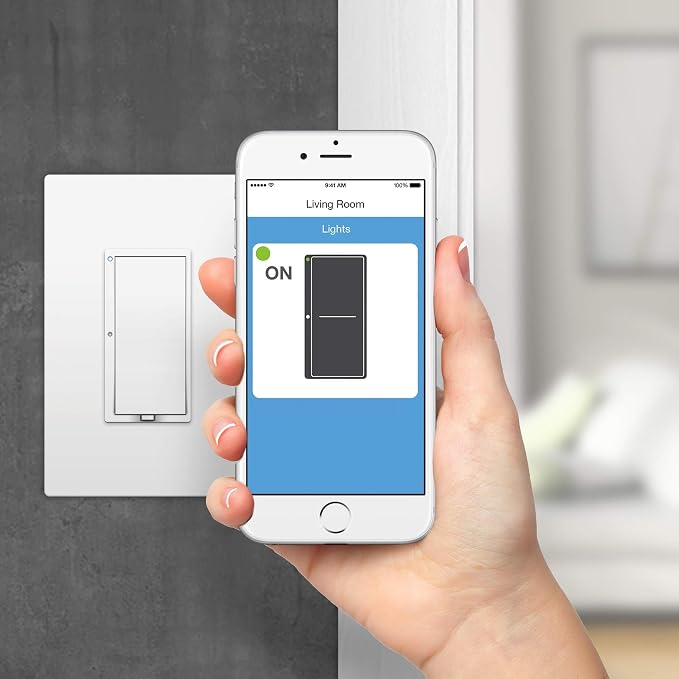 Insteon Smart Switch for Home, On/Off Switches for Lights, Fans, & Motors Up to 1HP, 1800W Scene Controller, Hub Only Required for Use with Alexa & Google Assistant, Neutral Wire Needed - 2477S