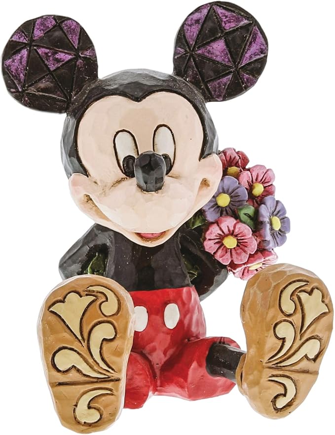 Disney Traditions by Jim Shore Mini Mickey Mouse Personality Pose Stone Resin Figurine, 2.75”