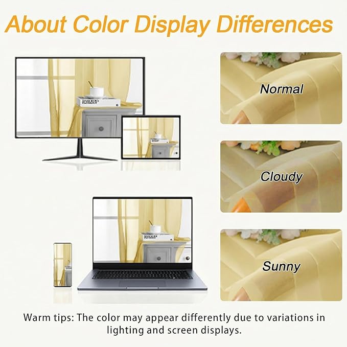 Gwine Short Kitchen Sheer Curtains 30 Inch Length - Image 3