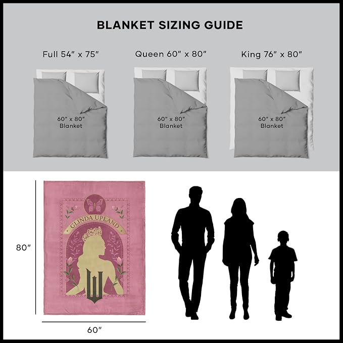 Northwest Wicked Glinda Upland Silk Touch Throw Blanket 60x80 inches
