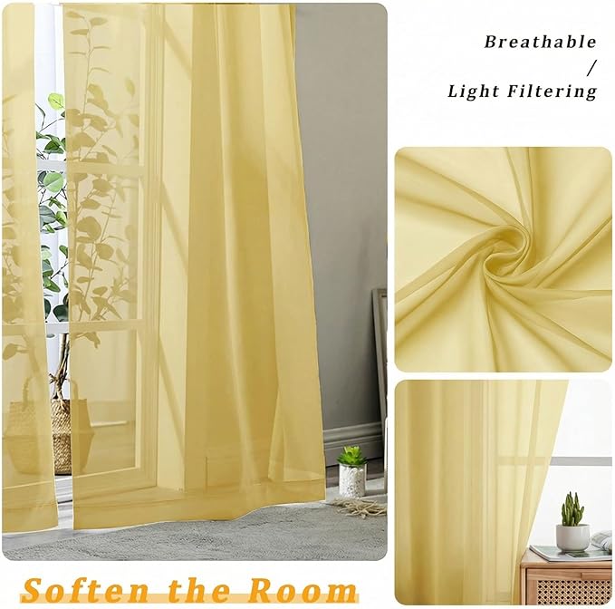 Gwine Extra Long Sheer Curtains 120 Inches Long - Image 5