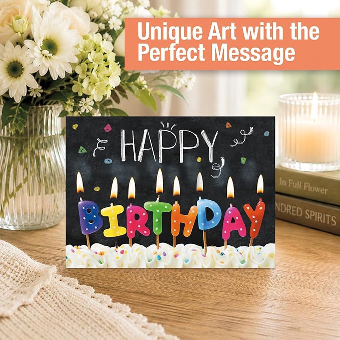 Current Birthday Greeting Cards Set | Mega, 40 Count, 20 Designs, 5" x 7" Folded, Envelopes Included, Holiday, Bulk Pack