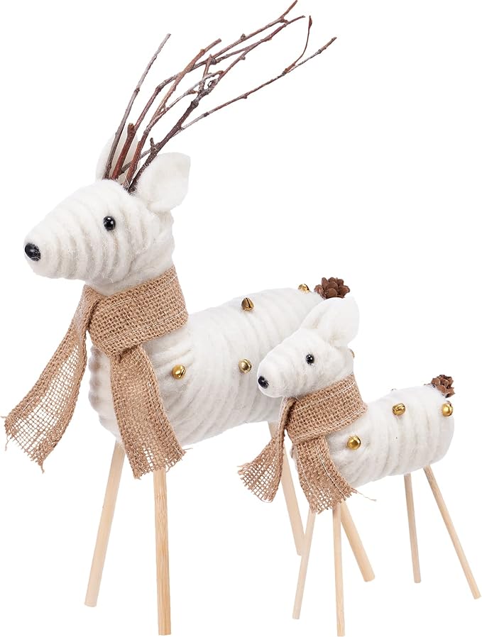 Primitives by Kathy Cream Deer Decorative Sitter Set