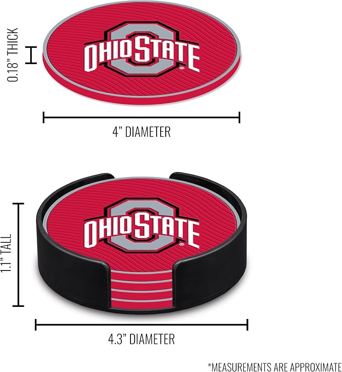 Rico Industries NCAA 4pack Coaster Set - Classic Favorites