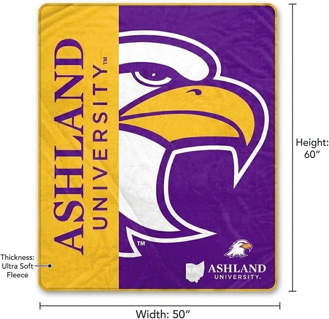 Proformance Home NCAA Ashland Eagles Endzone Ultra Soft Tailgate Throw