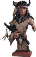 ICE Armor 13" H Indian Warrior Bust Statue Native American Decoration Figurine