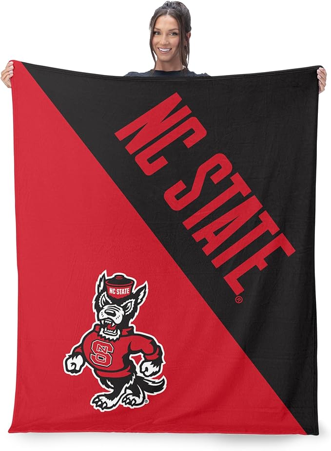 Northwest NCAA Silk Touch Throw Blanket, Ultra Soft Plush Polyester, Lightweight Warm Decorative Fan Gift, 46 x 60 in