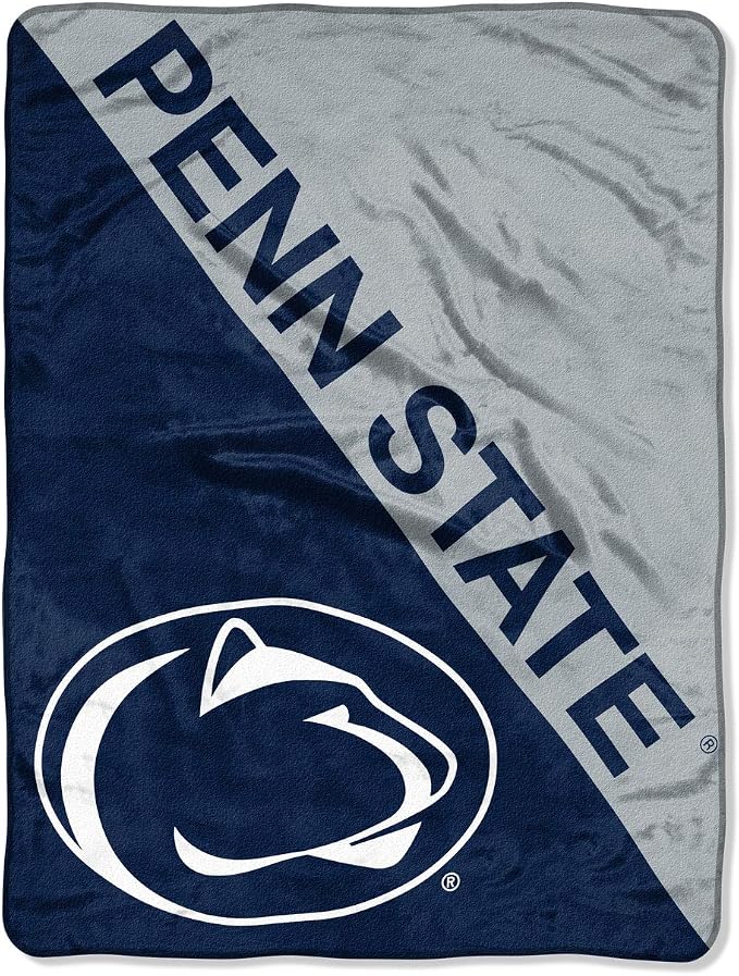 Northwest NCAA Penn State Nittany Lions Unisex-Adult Micro Raschel Throw Blanket, 46" x 60", Halftone
