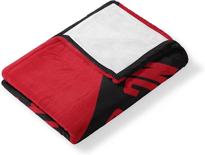 Northwest NCAA Silk Touch Throw Blanket, Ultra Soft Plush Polyester, Lightweight Warm Decorative Fan Gift, 46 x 60 in