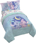 Disney Lilo & Stitch Twin Comforter Set, 5 Pc Bed in a Bag, Reversible | Stitch & Angel, Super Soft Microfiber, Machine Washable, All Season Kids Girls Bedding (Officially Licensed)