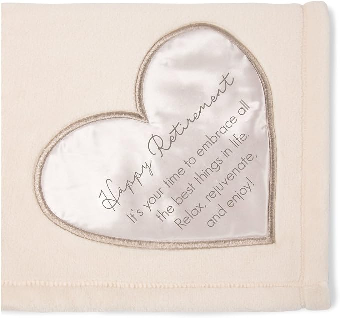Pavilion Gift Company Soft Happy Retirement Warm Royal Plush Throw Blanket 50"x60"