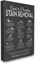 Stupell Industries 'Guide to Stain Removals', Canvas Art, 36 x 48 Inches, Easy to Hang and Sturdy, Made in USA, by Lettered and Lined | Stupell Industries | 36 x 48 Inches, Easy to Hang and Sturdy, Made in USA, by Lettered and Lined