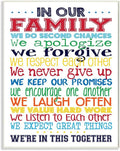 Rainbow Alphabet Family, 13 x 19 Inch Mounted Print on Wall Plaque | Stupell Industries · By Erica Billups · Ready to hang · Giftable kids decor · Made in USA