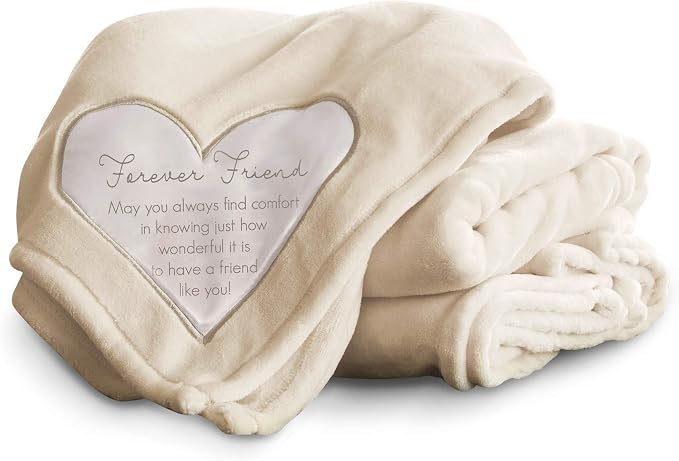 Pavilion Gift Company 19506 Comfort Forever Friend Thick Warm 320 GSM Royal Plush Throw Blanket, Beige