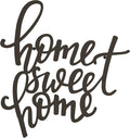 Lavish Home Home Decor Wall Sign - Home Sweet Home Decorative 3D Word Art Wall Decor - Modern Rustic or Vintage Farmhouse Style (Dark Brown)