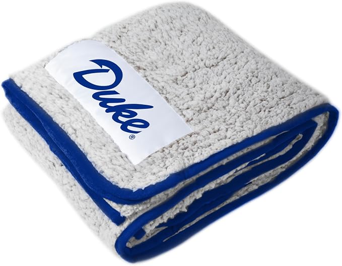 Logo Brands NCAA Frosty Fleece Blanket (50" x 60") – Soft & Warm Sherpa Material with Team Logo, Team Color Trim, Great Gift for Alumni & Students