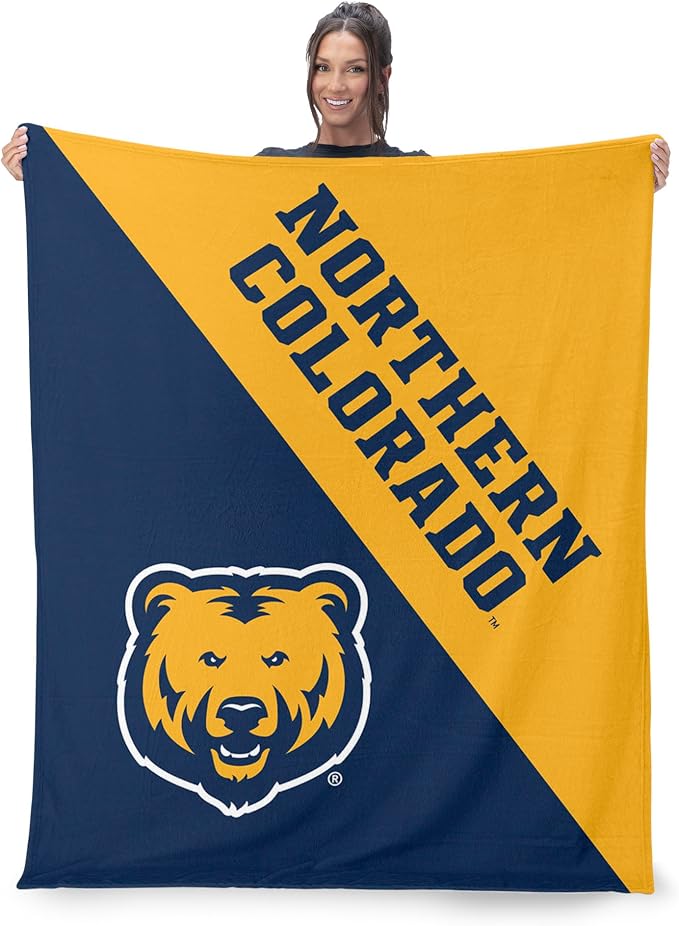 Northwest NCAA Silk Touch Throw Blanket, Ultra Soft Plush Polyester, Lightweight Warm Decorative Fan Gift, 46 x 60 in